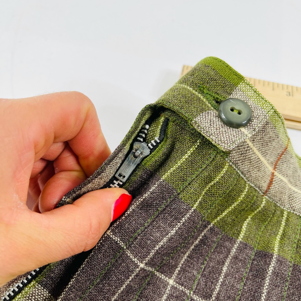 Vintage 70s Wool Plaid Accordion Skirt - Picture 6 of 6